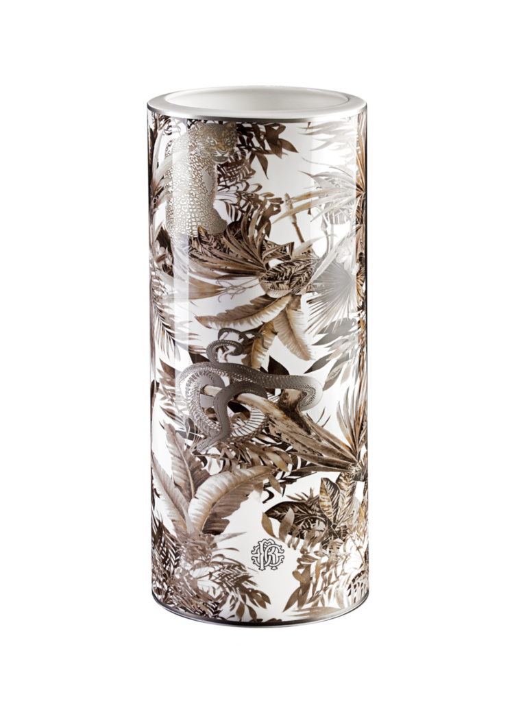 TROPICAL JUNGLE WHITE Large Vase