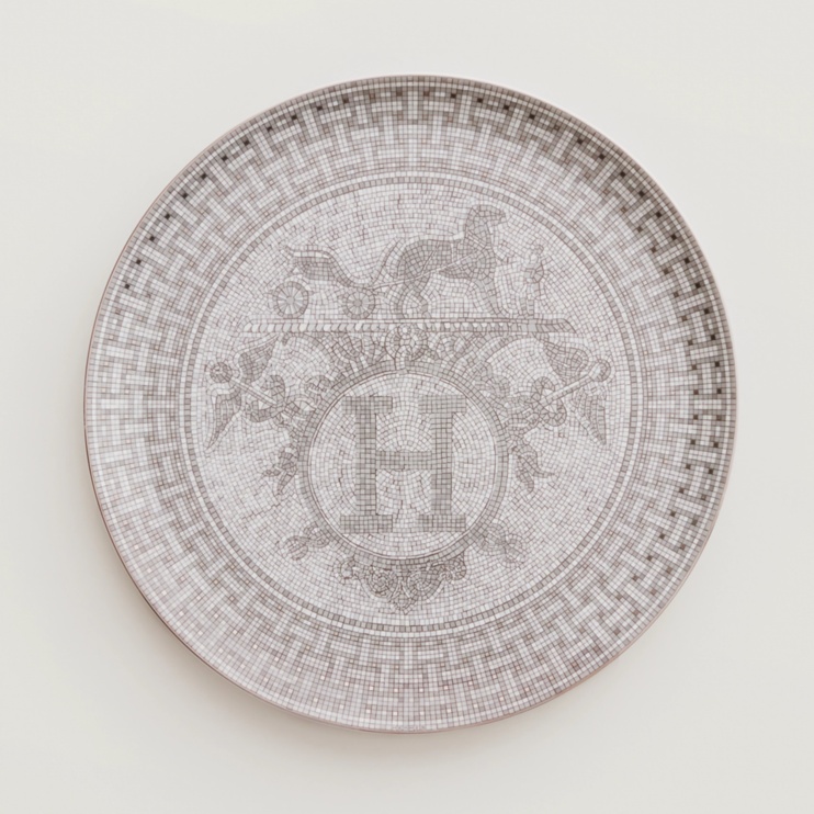 Mosaique au 24 platinum tart platter Hermes