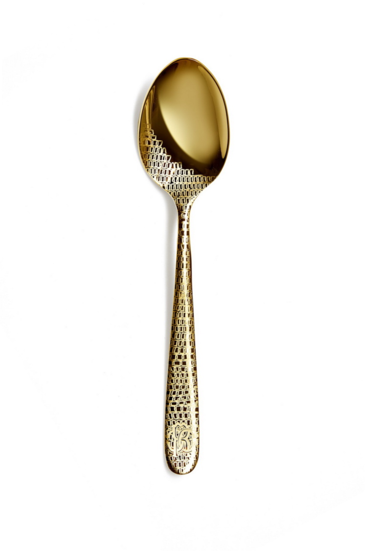 Lizard Gold Dessert Spoon