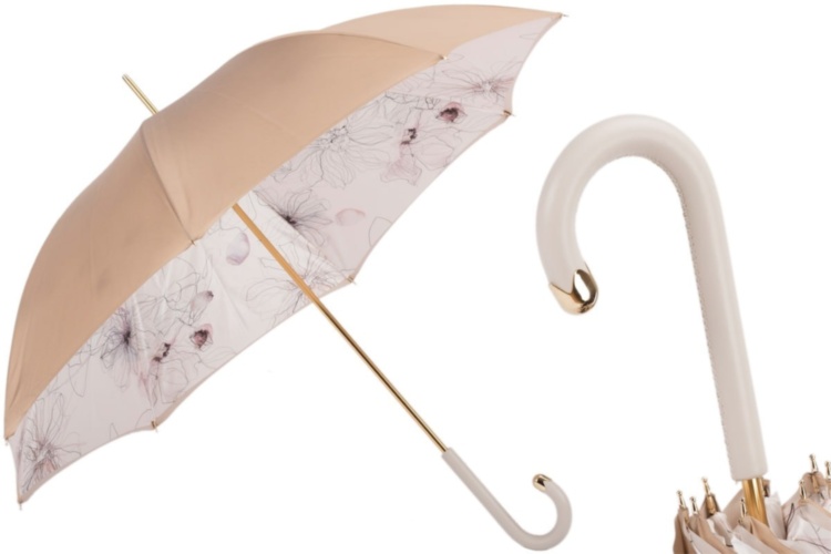 Awesome Ivory Umbrella, Double Cloth Pasotti