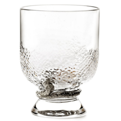 Python Silver Old Fashioned Glass Set of 2