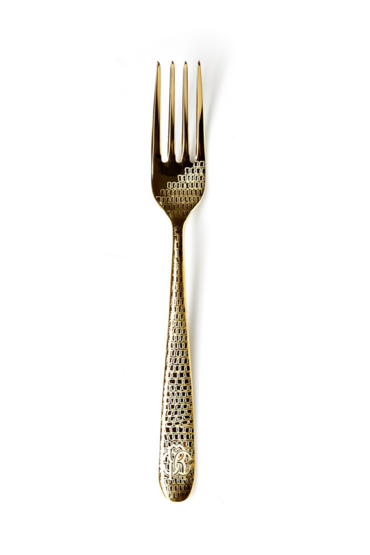 Lizard Gold Dessert Fork