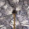 Snake Print Umbrella with Ruched Leather Handle Pasotti