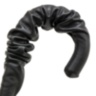 Snake Print Umbrella with Ruched Leather Handle Pasotti