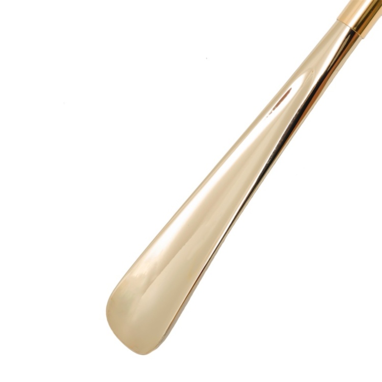 Gold Lion Shoehorn, Pearly Brown Shaft Pasotti