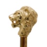 Gold Lion Shoehorn, Pearly Brown Shaft Pasotti