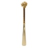 Gold Lion Shoehorn, Pearly Brown Shaft Pasotti
