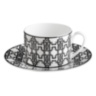 MONOGRAM BLACK Tea Cup And Sauser-Tazza Te Con Piattino
