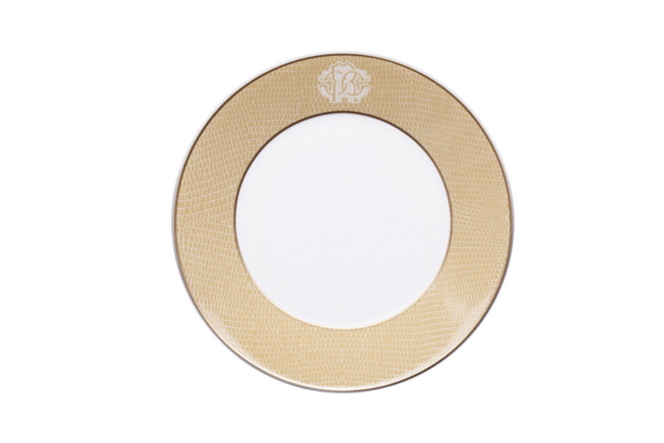 Lizard Gold Soup Plate