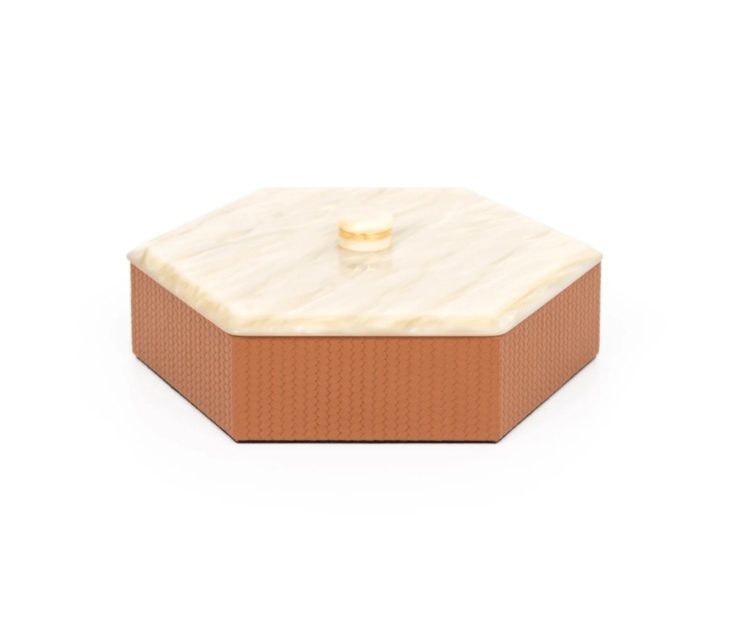 Kelly Hexagonal Box(Camel) Pinetti