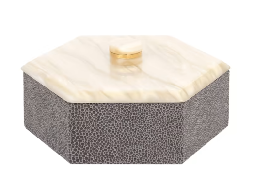 Kelly Hexagonal Box(Light Grey) Pinetti