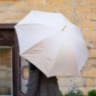 Leopard Print Umbrella With Ruched Leather Handle Pasotti