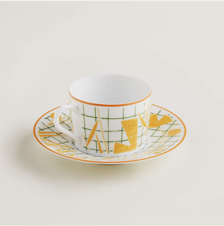 A Walk in the Garden tea cup and saucer Hermes