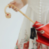 Red Dahlia Umbrella Double Cloth Pasotti