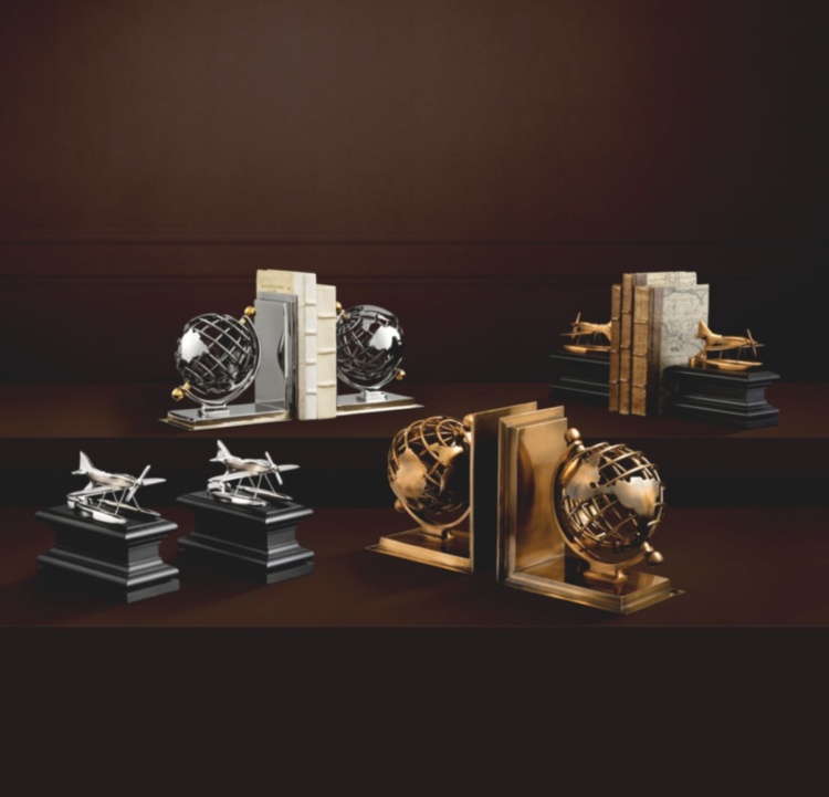 Bookend Globe set of 2 DESIGNER DECORATION 