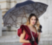 Black Umbrella With Chains Printed Interior Pasotti