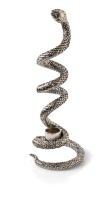 PYTHON SILVER Twisted Candleholder