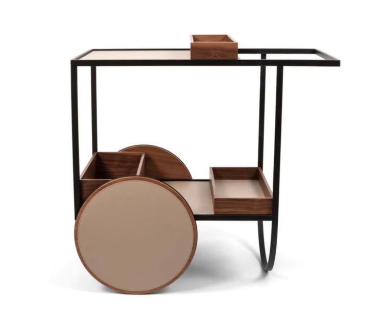 Magenta Serving Trolley (Camel) Pinetti