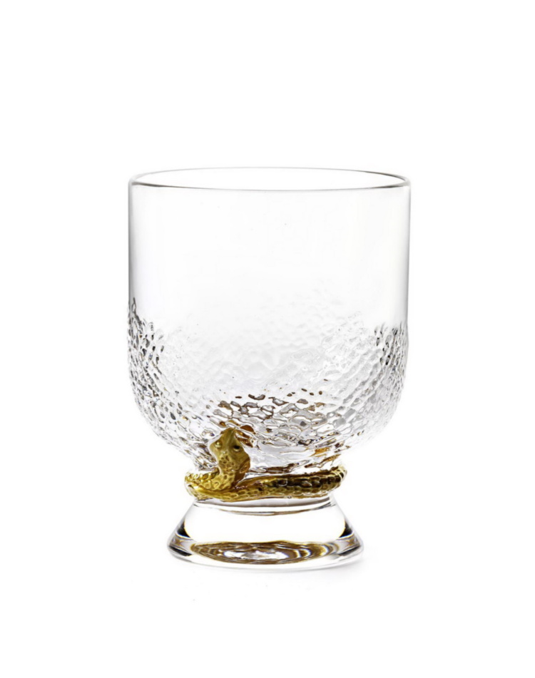 PYTHON GOLD Medium Old-Fashion Glass