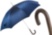 Classic Umbrella With Braided Leather Handle Pasotti