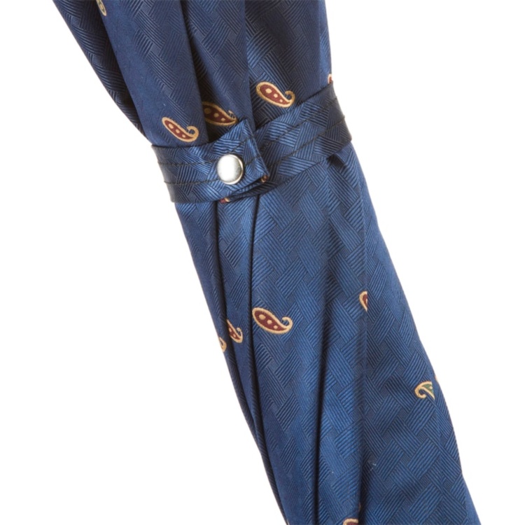 Classic Umbrella With Braided Leather Handle Pasotti