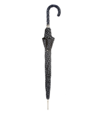 UMBRELLA WITH TWISTED LEATHER HANDLE Pasotti