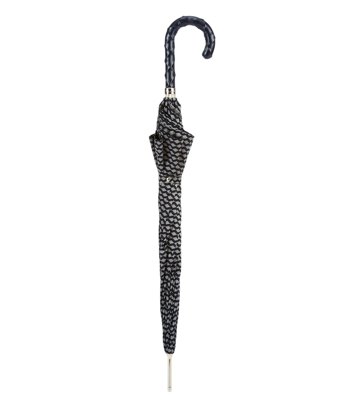 UMBRELLA WITH TWISTED LEATHER HANDLE Pasotti