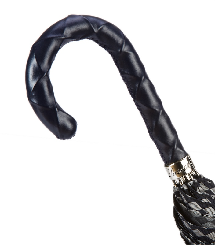 UMBRELLA WITH TWISTED LEATHER HANDLE Pasotti