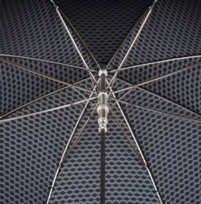 UMBRELLA WITH TWISTED LEATHER HANDLE Pasotti