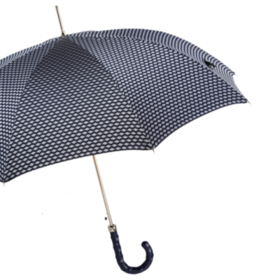 UMBRELLA WITH TWISTED LEATHER HANDLE Pasotti