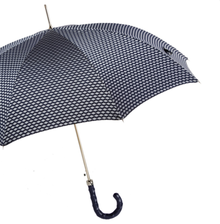 UMBRELLA WITH TWISTED LEATHER HANDLE Pasotti