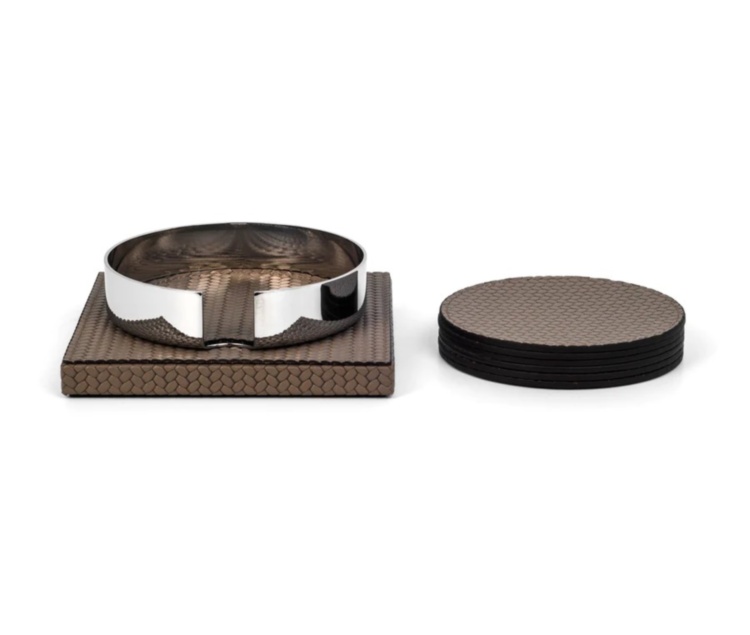  Coaster Holder Set of 6(Coffee) Pinetti
