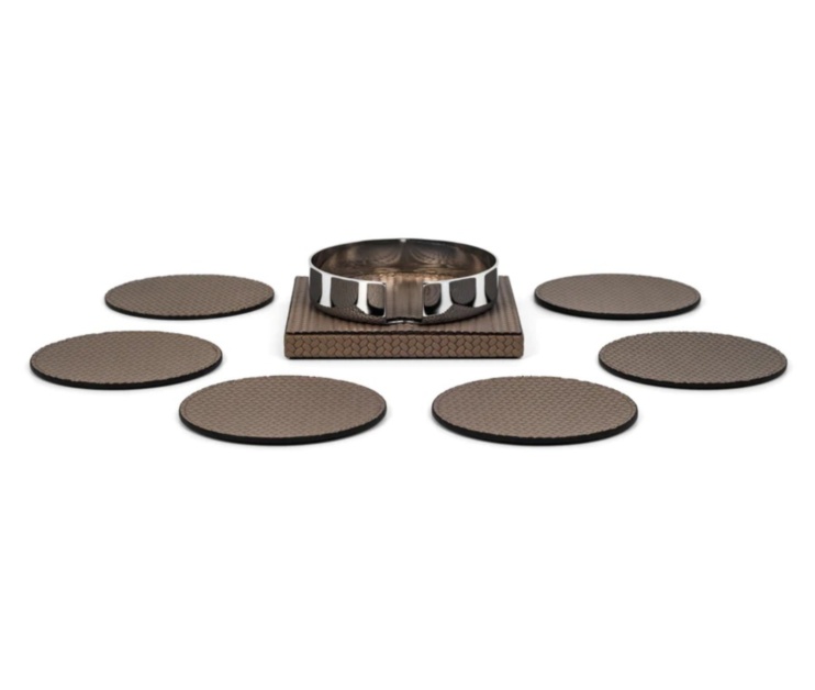  Coaster Holder Set of 6(Coffee) Pinetti