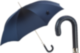 Gents Umbrella with Navy Leather Handle Pasotti