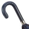 Gents Umbrella with Navy Leather Handle Pasotti