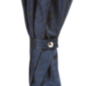 Gents Umbrella with Navy Leather Handle Pasotti