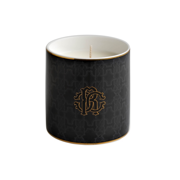 CANDLES Black Monogram Gold