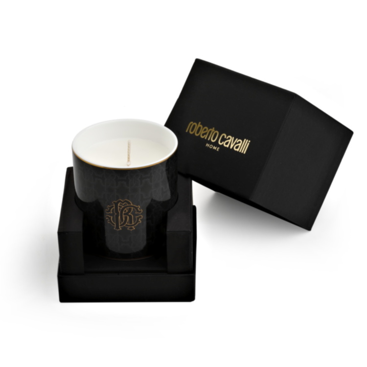 CANDLES Black Monogram Gold