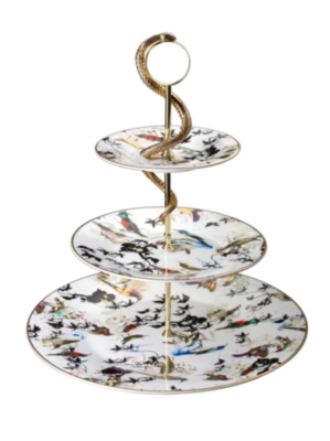 Garden's Birds Riser 3 Level With Python Gold