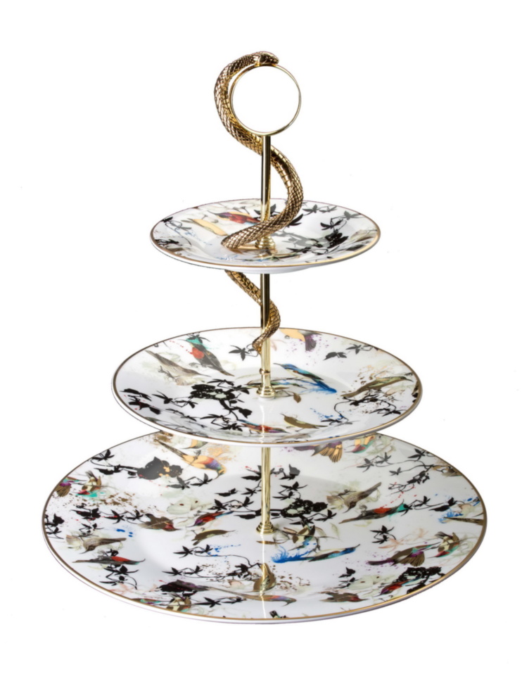 Garden's Birds Riser 3 Level With Python Gold