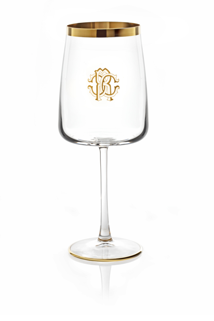 NEW MONOGRAM GOLD Water Glass