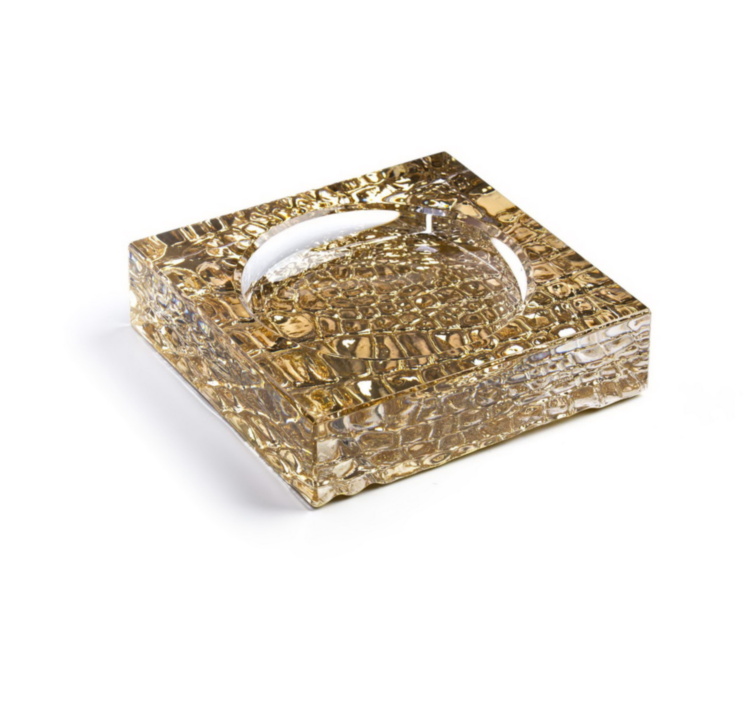 CROCODILE GOLD Cigar Ashtray