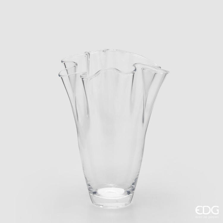 Декоративна ваза з драпірованим рельєфом (висота 29 см, діаметр 23 см)