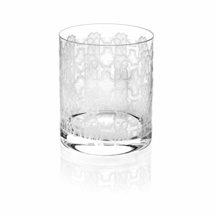 NEW MONOGRAM PLATIN Double Old-Fashion Water Glass