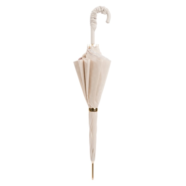 IVORY UMBRELLA WITH DOTS, DOUBLE CLOTH Pasotti