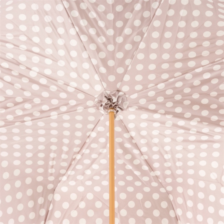 IVORY UMBRELLA WITH DOTS, DOUBLE CLOTH Pasotti