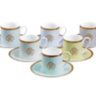 Lizzard Sunrise Coffee Cup and Sauser set of 6