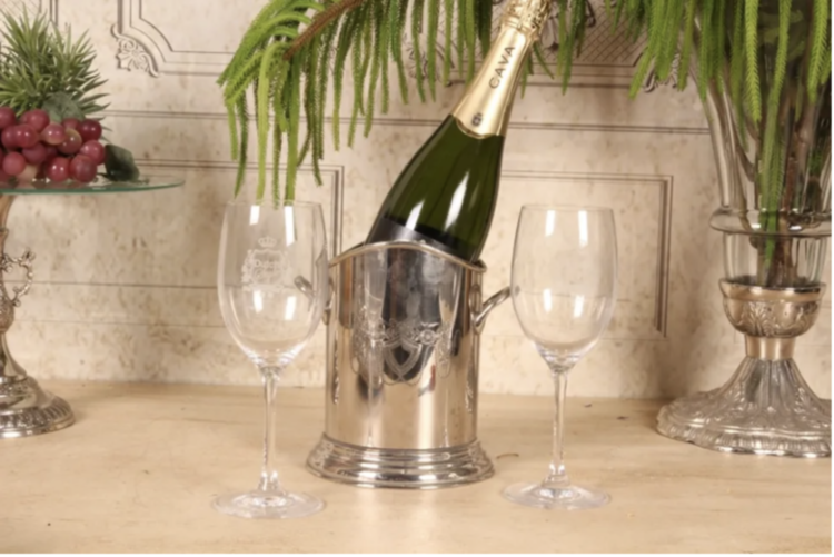 Champagne Wine Bottle Holder Copper DESIGNER DECORATION
