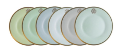 Lizzard Sunrise Bread Plate set of 6