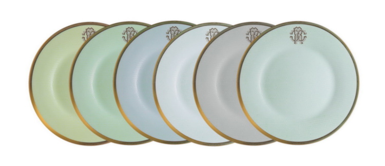 Lizzard Sunrise Bread Plate set of 6